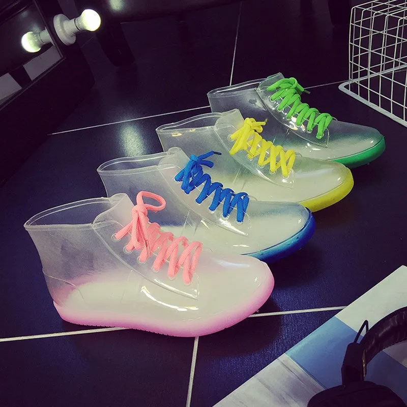 7 Colors Transparent Water Proof Boots AD10156