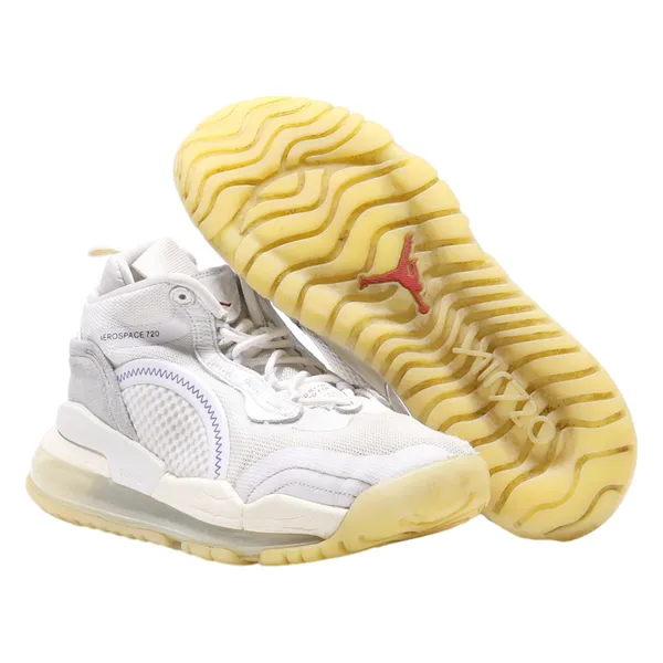 AIR JORDAN High Top Trainers White Synthetic Mens UK 7.5