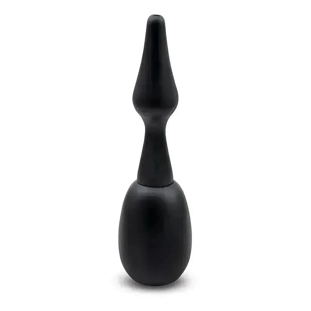 AquaClean Silicone 1-Way Valve Douche Set with Butt Plug Nozzle - 150 ml Capacity with Free Travel Douche Included