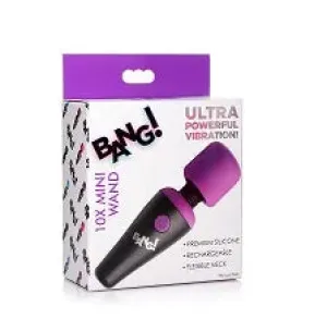 BANG! 10X Vibrating Mini Silicone Wand - Purple