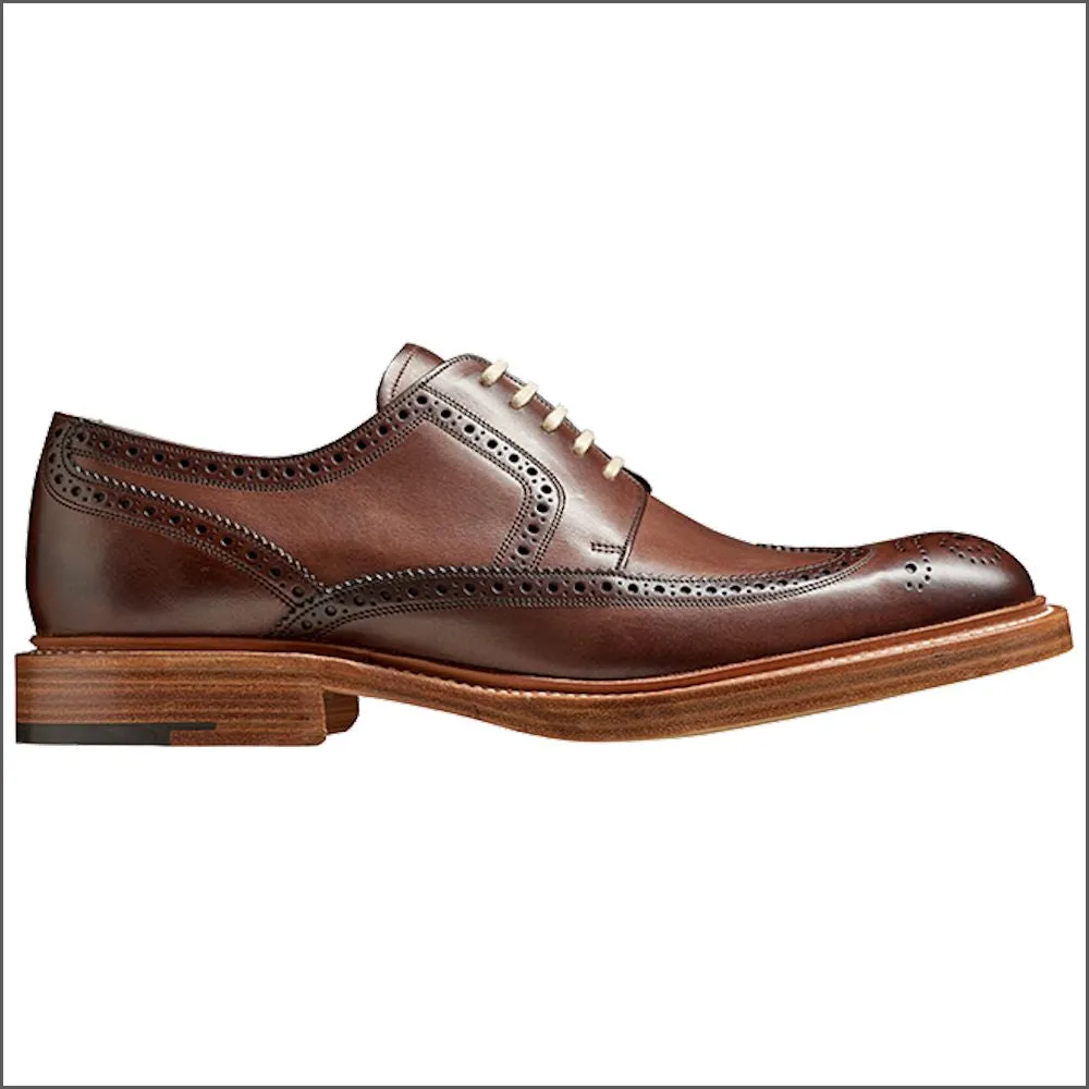Barker Bailey Ebony Hand Painted Derby Wingtip Brogue@