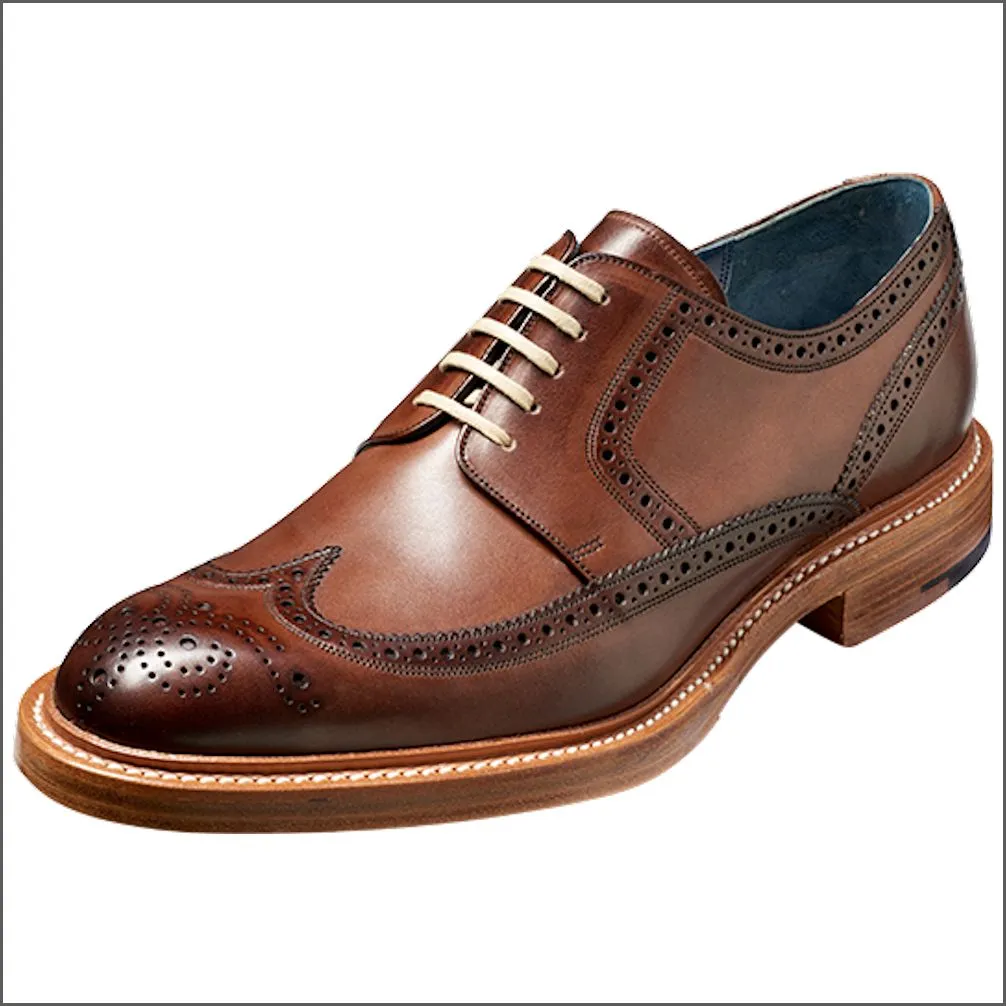 Barker Bailey Ebony Hand Painted Derby Wingtip Brogue@