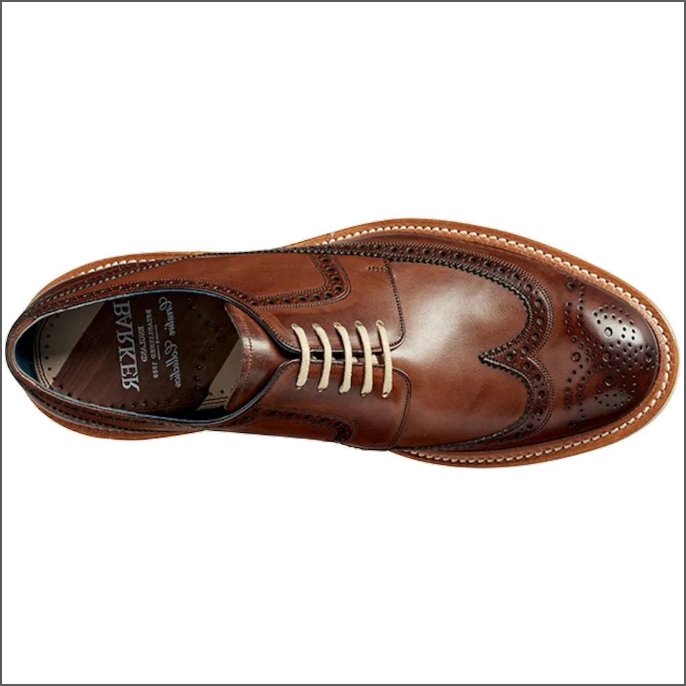 Barker Bailey Ebony Hand Painted Derby Wingtip Brogue@