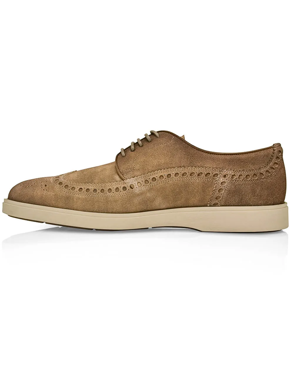 Beige Piece Wingtip Derby