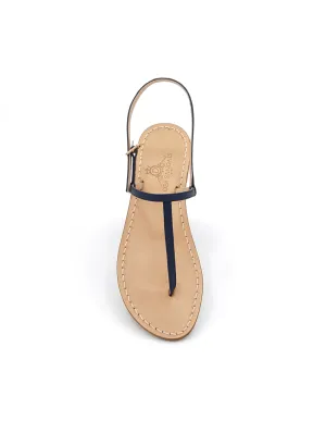 BLUE LEATHER CAPRI SANDALS (ART. 229B)