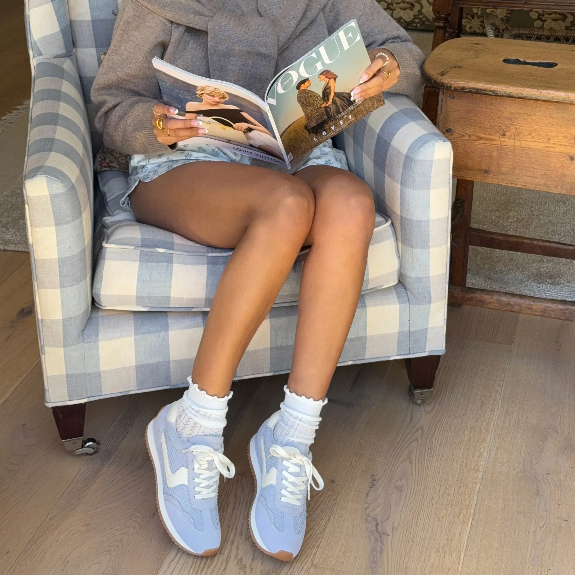 B.NTCD MESH SNEAKERS DUSTY BLUE WOVEN MESH