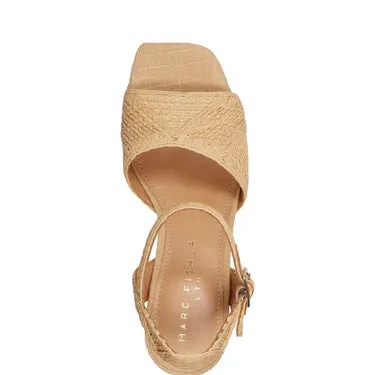 Calyn Platform Sandal | Natural Raffia