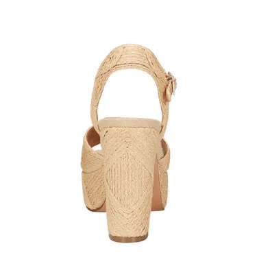 Calyn Platform Sandal | Natural Raffia