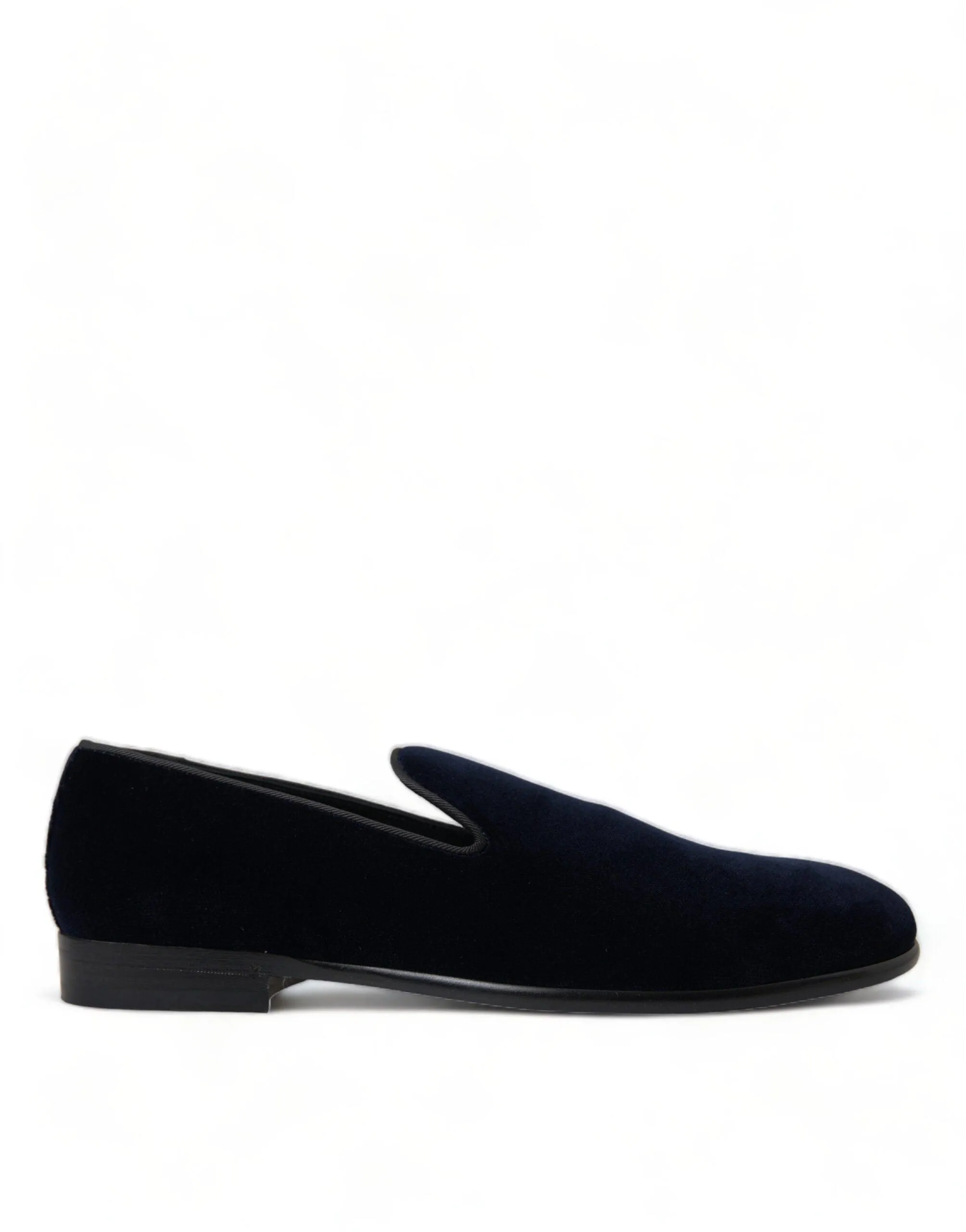 Dolce & Gabbana Men's Navy Velvet Formal Loafers Shoes