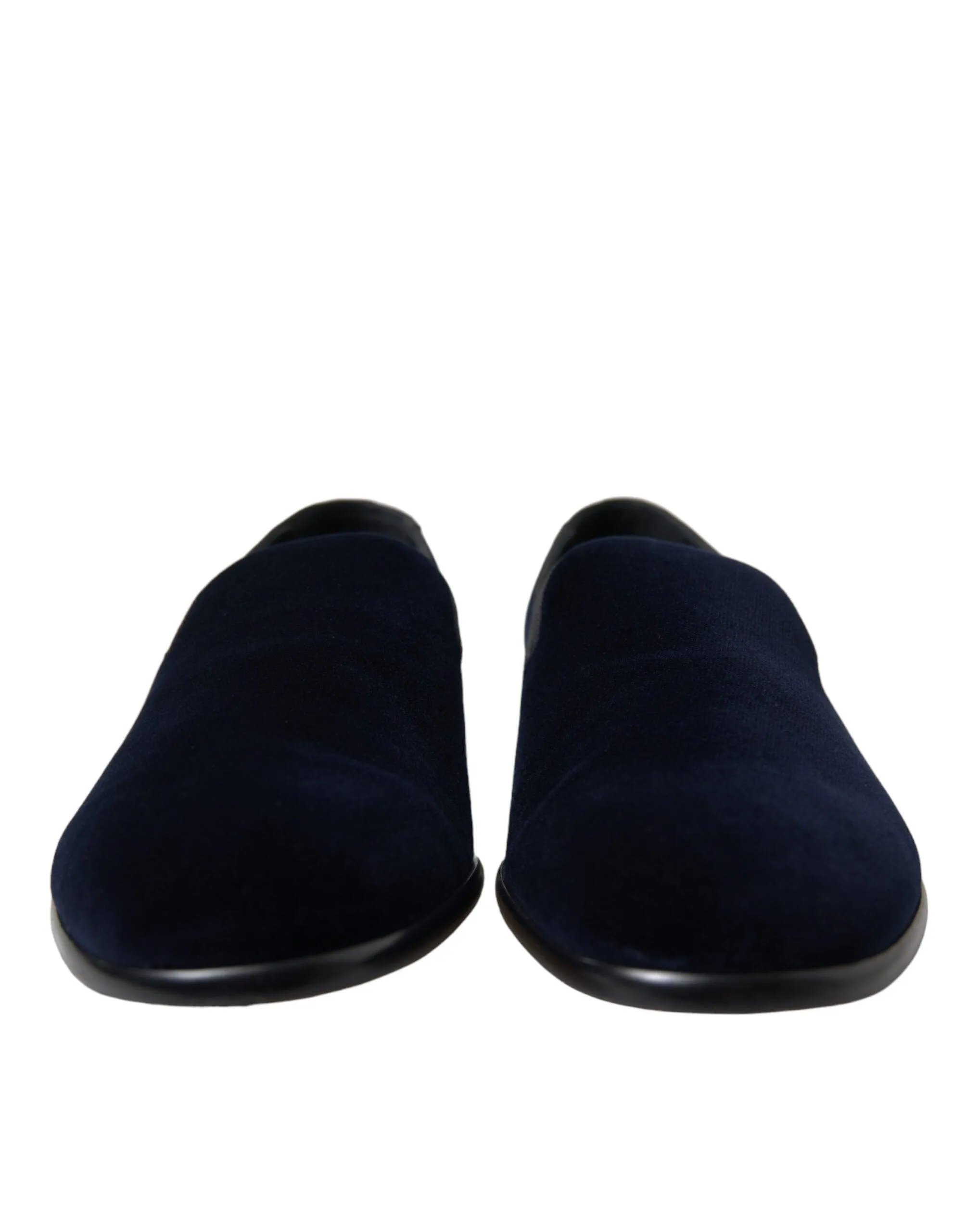 Dolce & Gabbana Men's Navy Velvet Formal Loafers Shoes