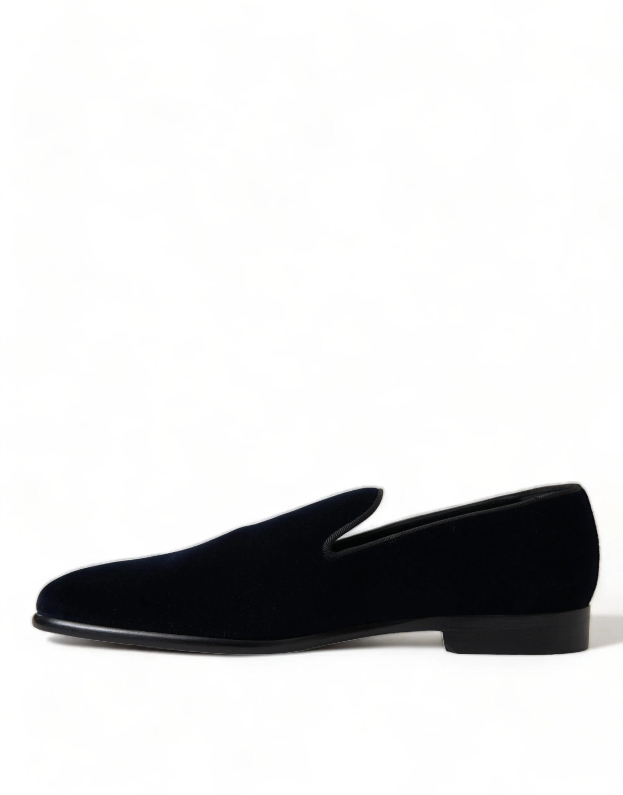 Dolce & Gabbana Men's Navy Velvet Formal Loafers Shoes