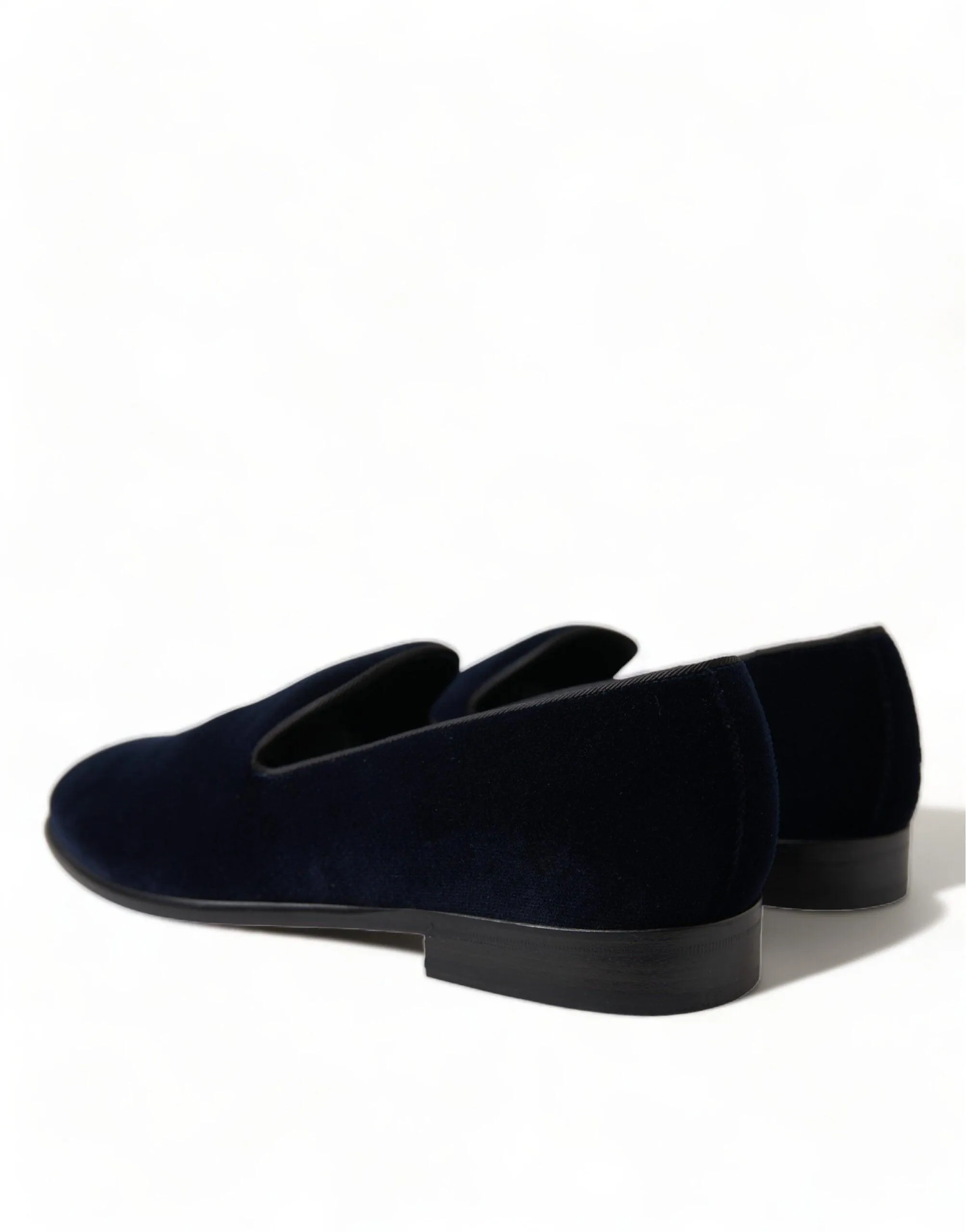 Dolce & Gabbana Men's Navy Velvet Formal Loafers Shoes