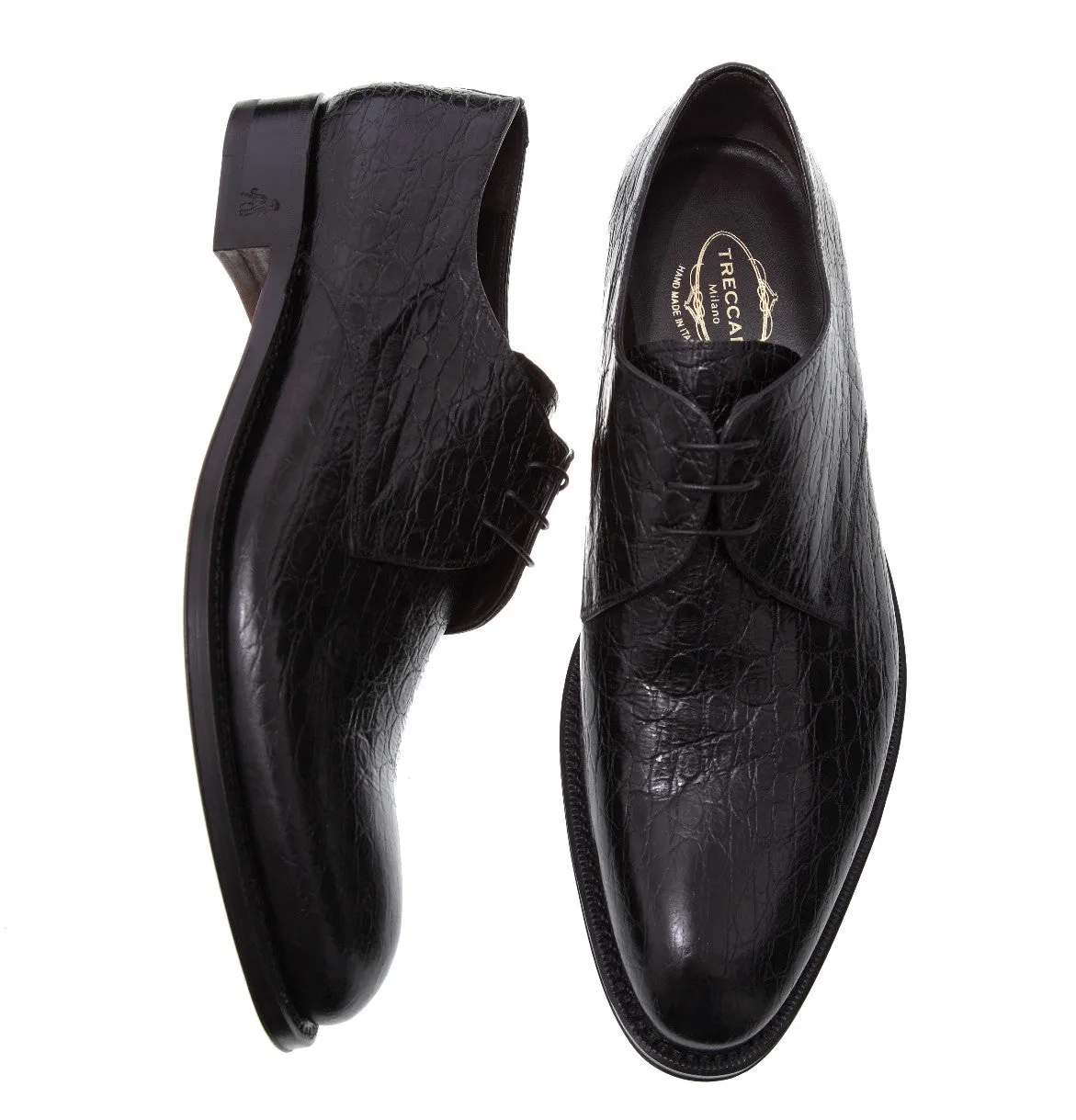 Ducati Alligator-Embossed Derby Shoes
