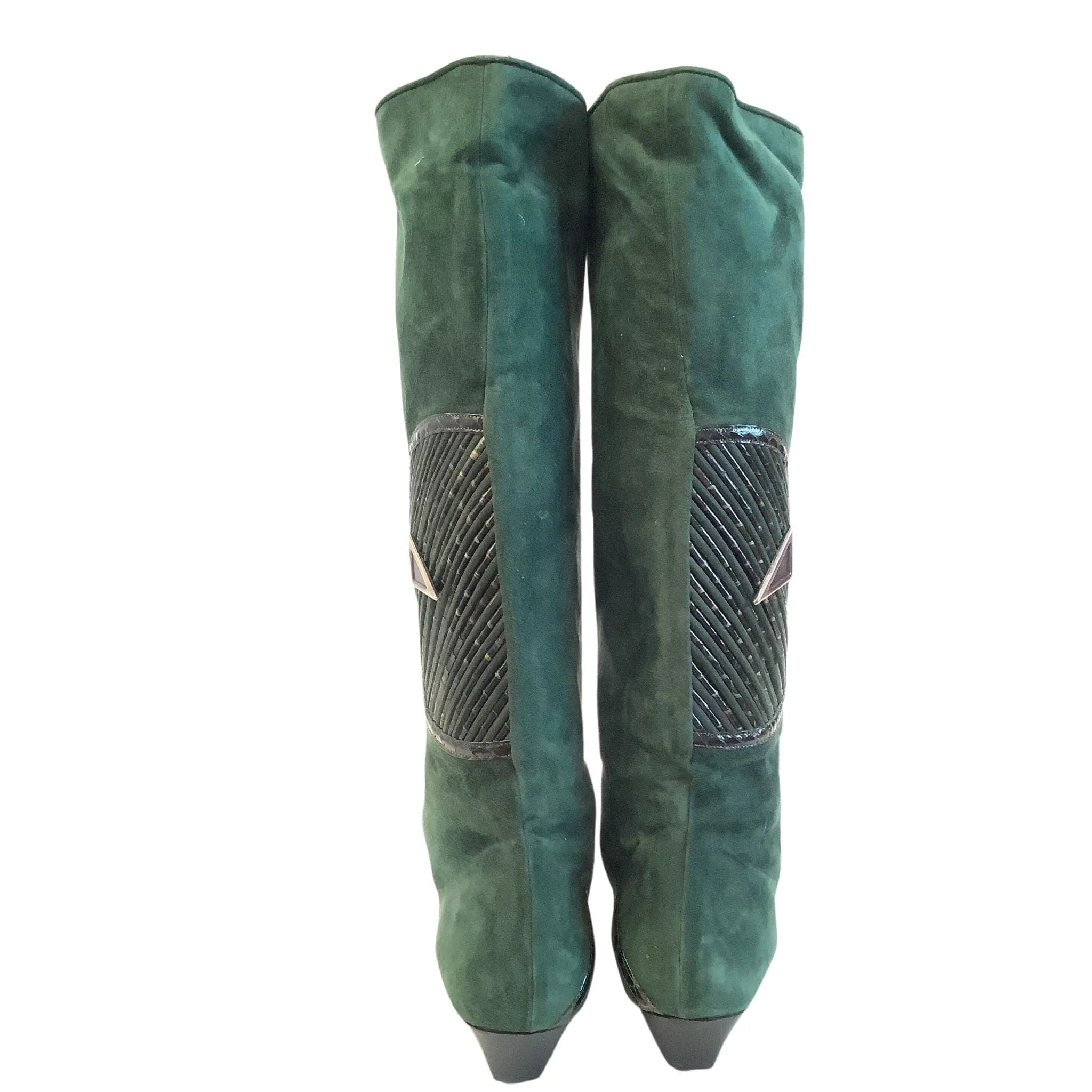 Embellished Green Boots