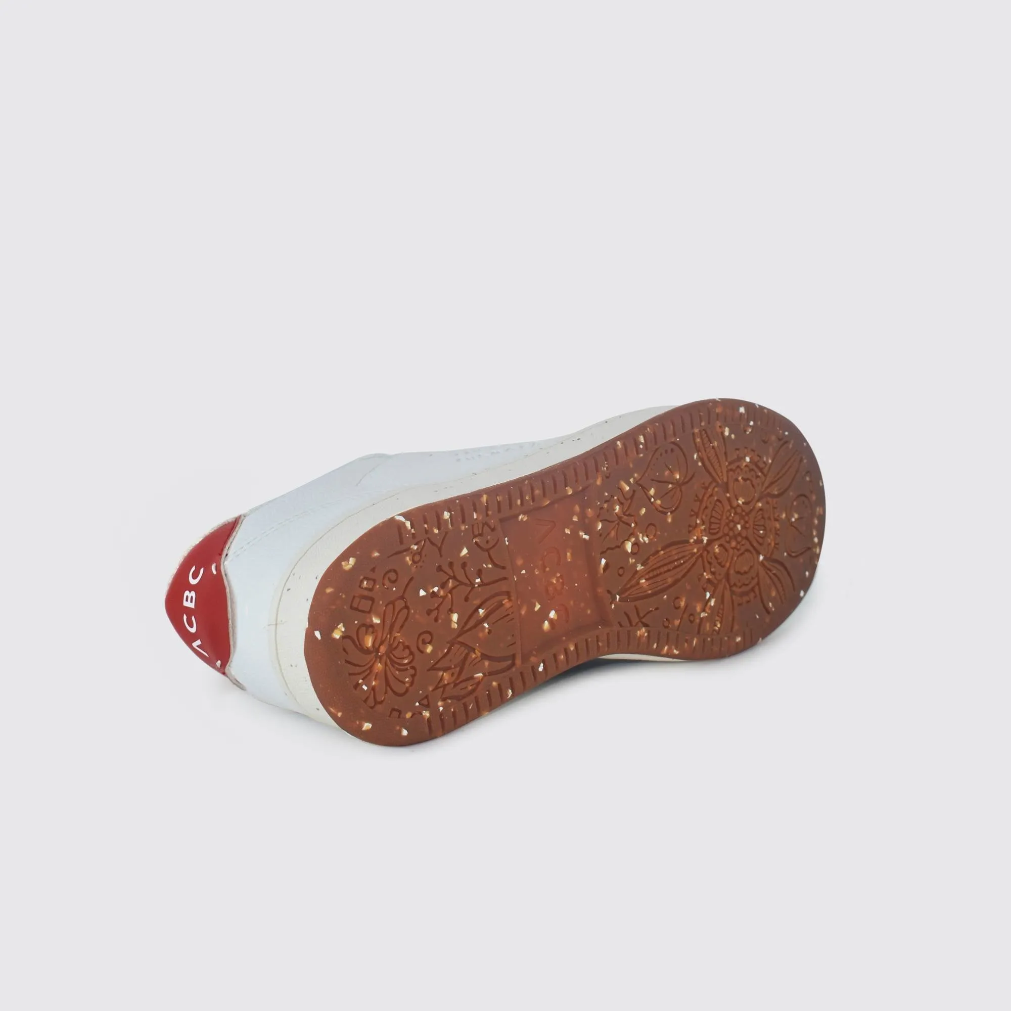 Evergreen Embossed White Red