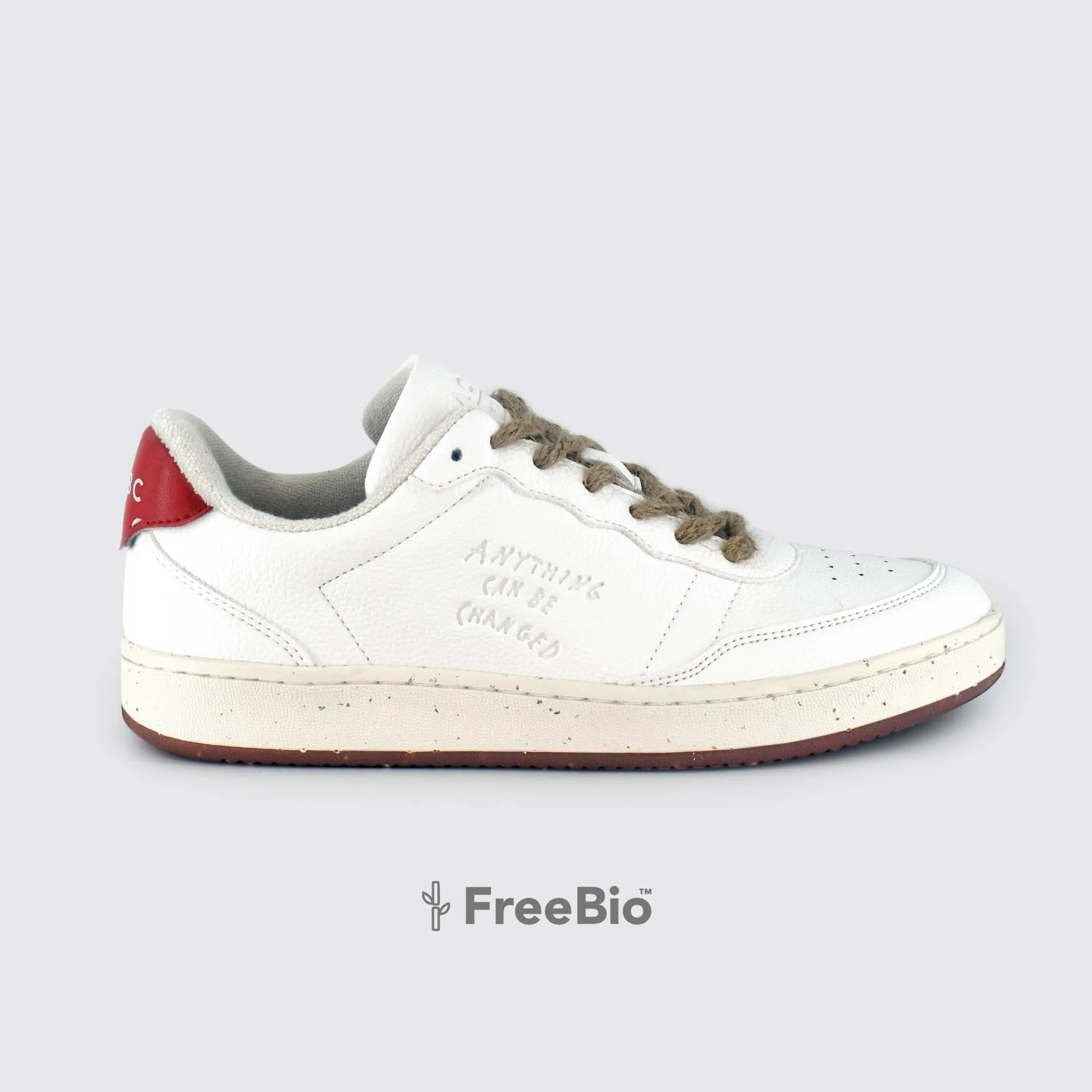 Evergreen Embossed White Red