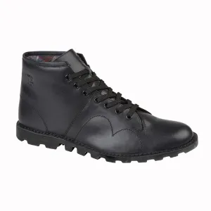 Grafters Black Monkey Boots B430A  Black Leather