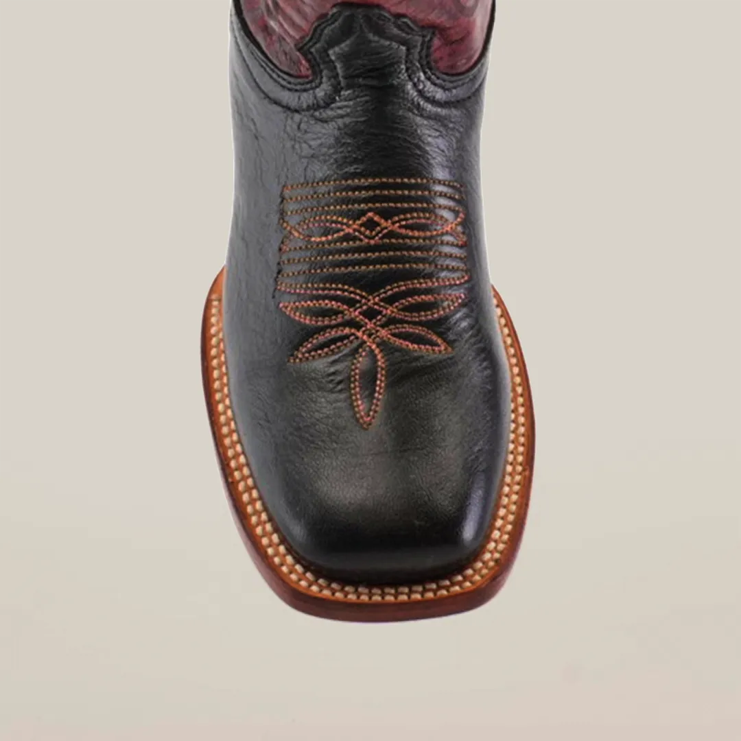 Grecas Black - Short Shaft - Square Toe