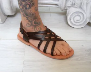 Handmade mens huarache leather sandals