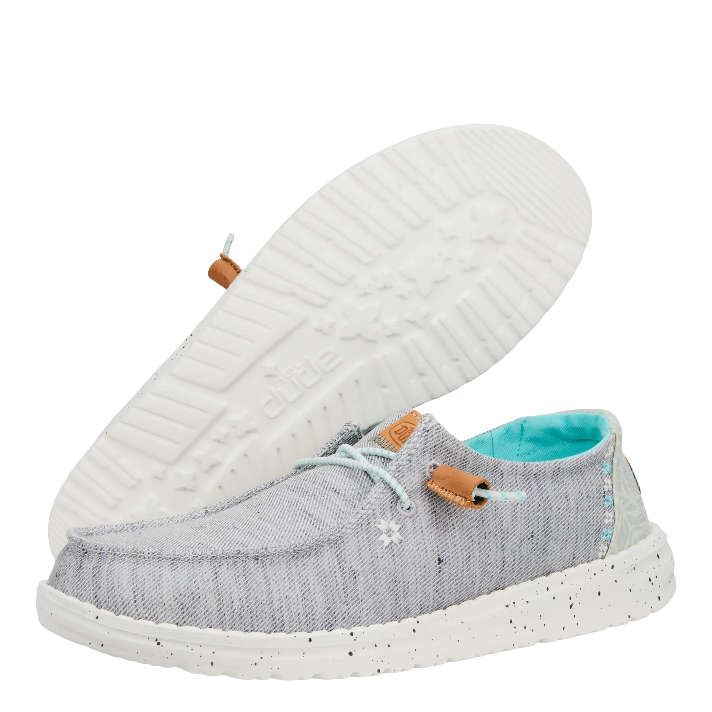Hey Dude Wendy Heathered Slub Tropical - Grey