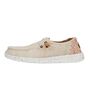 Hey Dude Wendy Heathered Slub Tropical - White