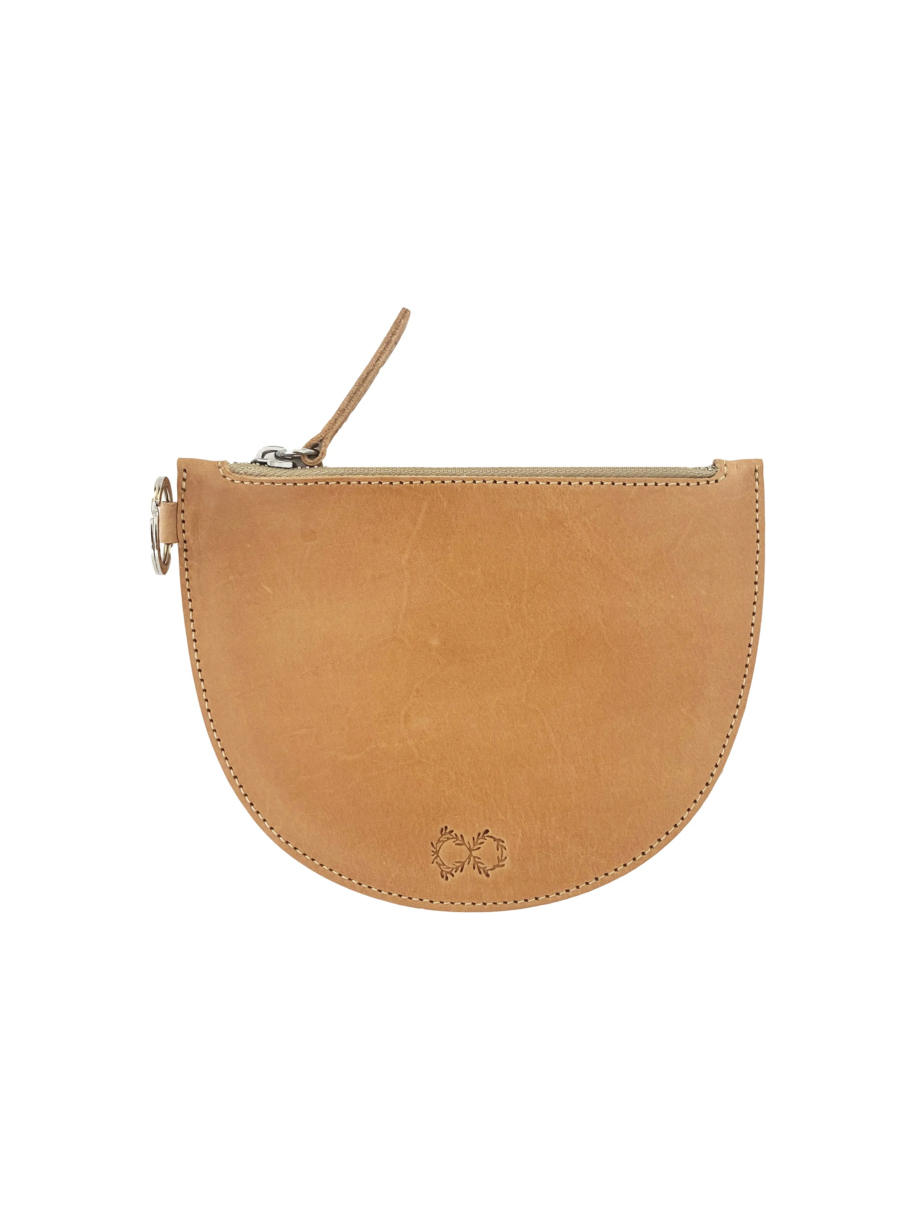 NATURAL LEATHER HALF MOON WALLET