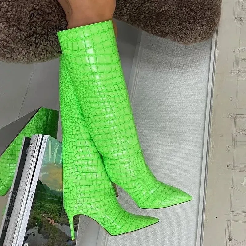 Pointed Slipon Tube Boots