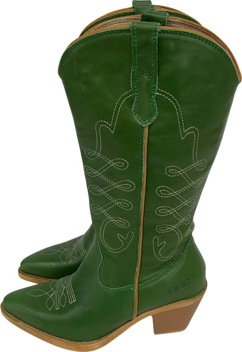 ROC Green Western Cowboy Boots UK 4 EU 37 👠