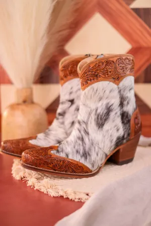 Silverado Hair-On Hide & Hand-Tooled Boots