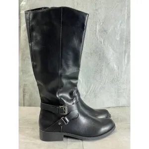 STYLE & CO Women's Black Marliee Full Side-Zip Round-Toe Tall Riding Boots SZ7.5
