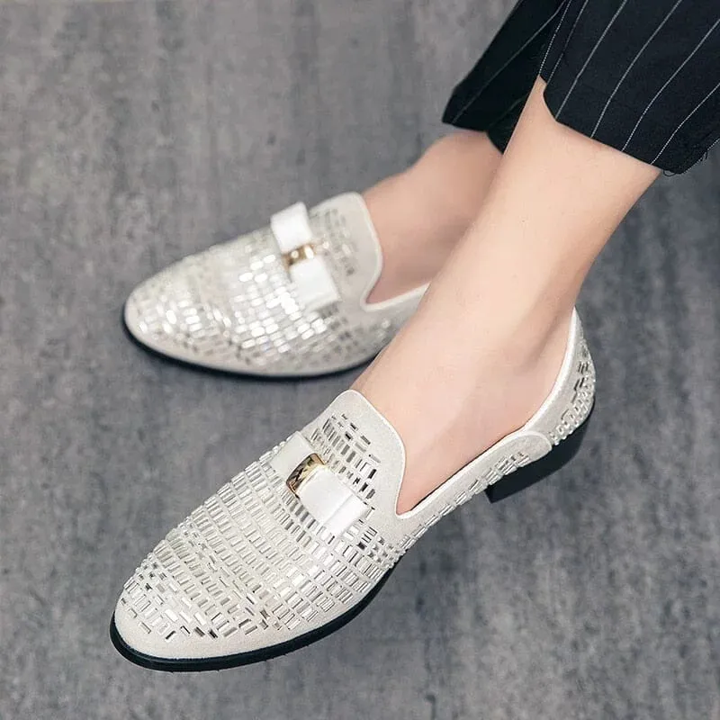 The Tristan Crystal Studded Penny Loafers - Multiple Colors