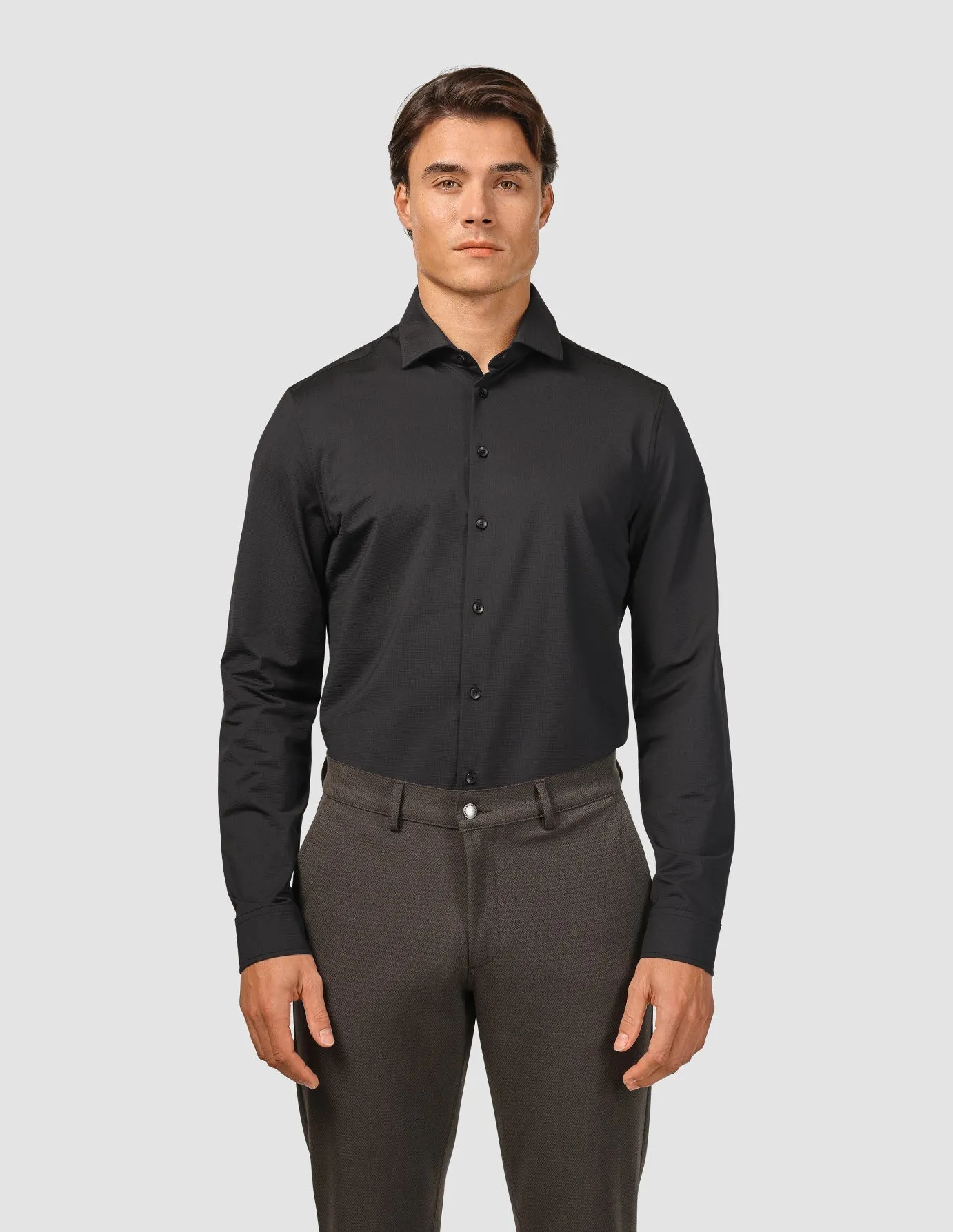 Travel Shirt Black Slim