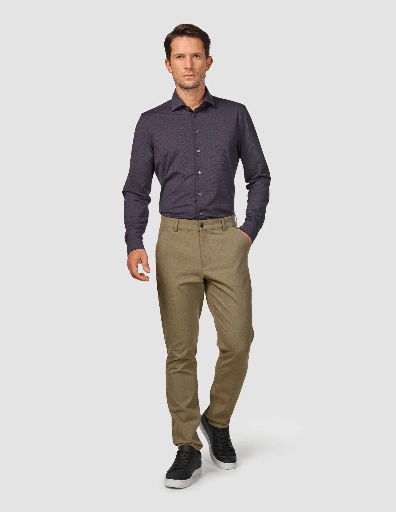Travel Shirt Dark Navy Slim