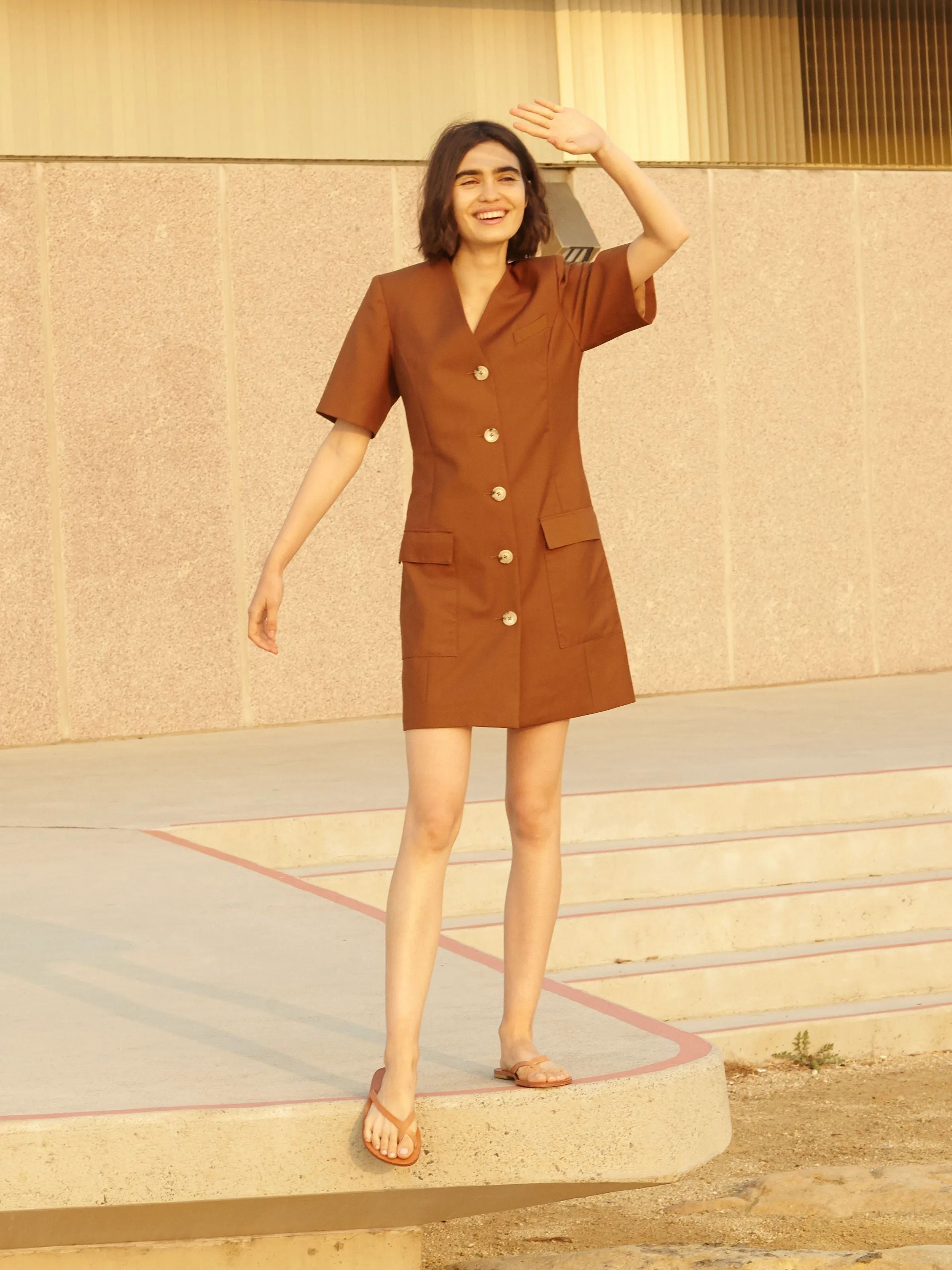 VAI flip flop — natural leather