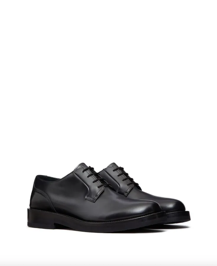 Valentino Garavani rockstud essential calf leather derby