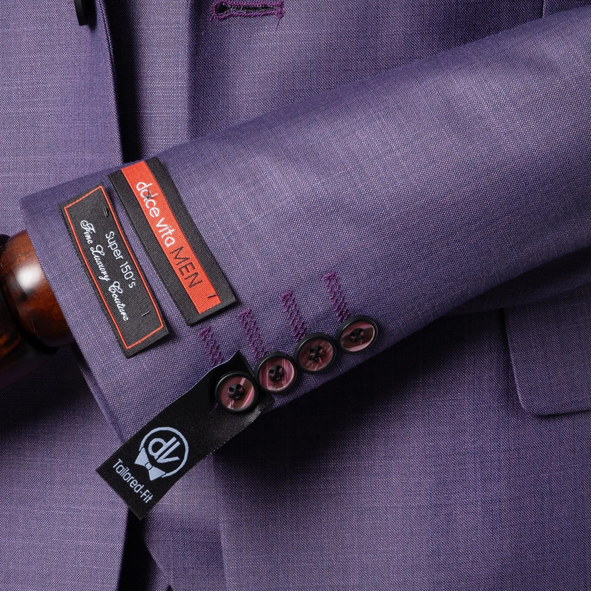 Vincenzo | Eggplant 3-Piece Tailored-Fit Suit