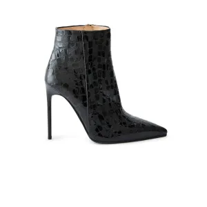 Women's Rugan Calf Leather High Heel Handmade Ankle Boots W4000