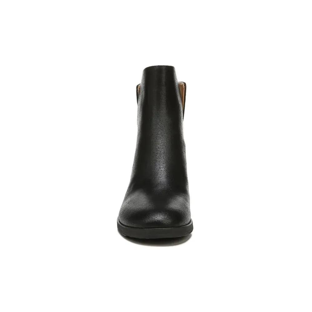 Zelma Black Leather Franco Sarto Ankle Boots